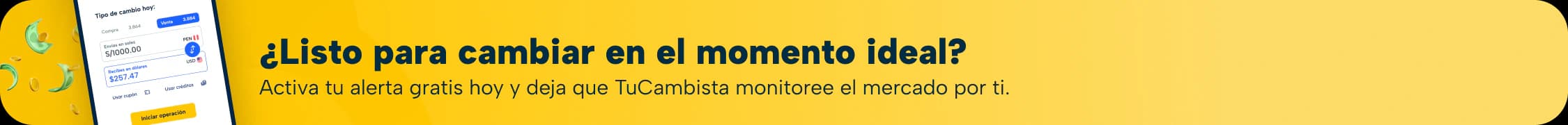 Alerta de tipo de cambio Banner