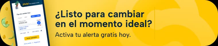 Alerta de tipo de cambio Banner