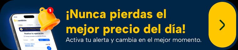 Alerta de tipo de cambio Banner