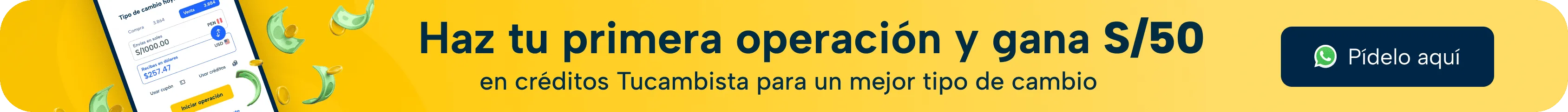 Bono de 50 soles en TuCambista