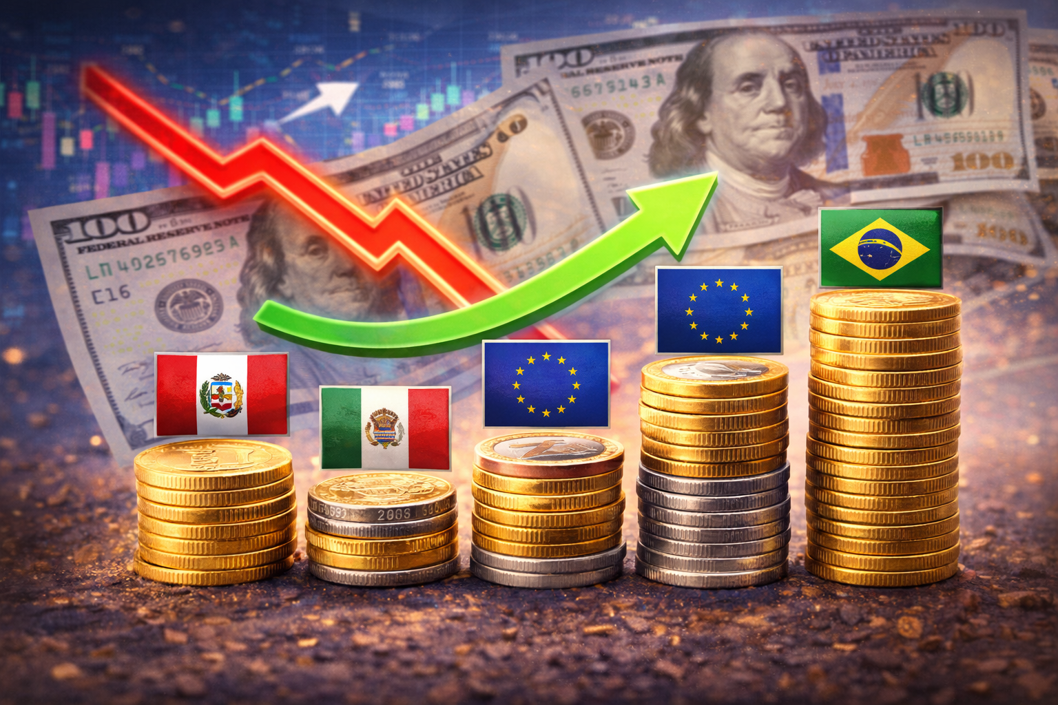 Dólar hoy: estas son las monedas que más se fortalecen frente al billete verde