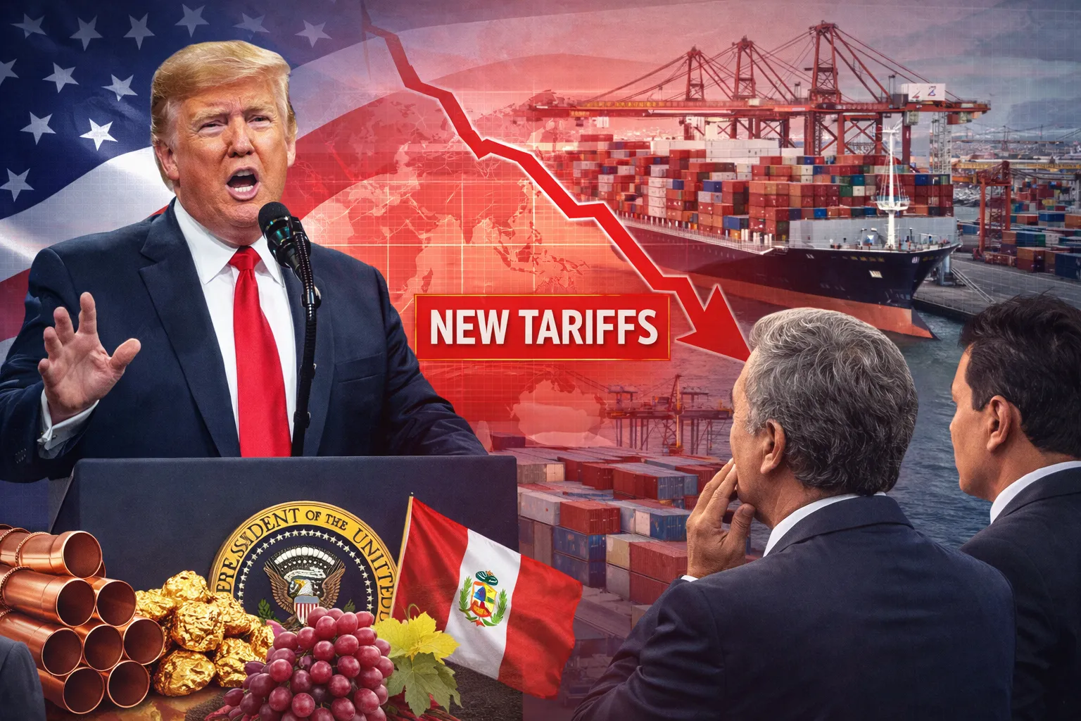 Aranceles de Trump ponen en riesgo exportaciones de Perú